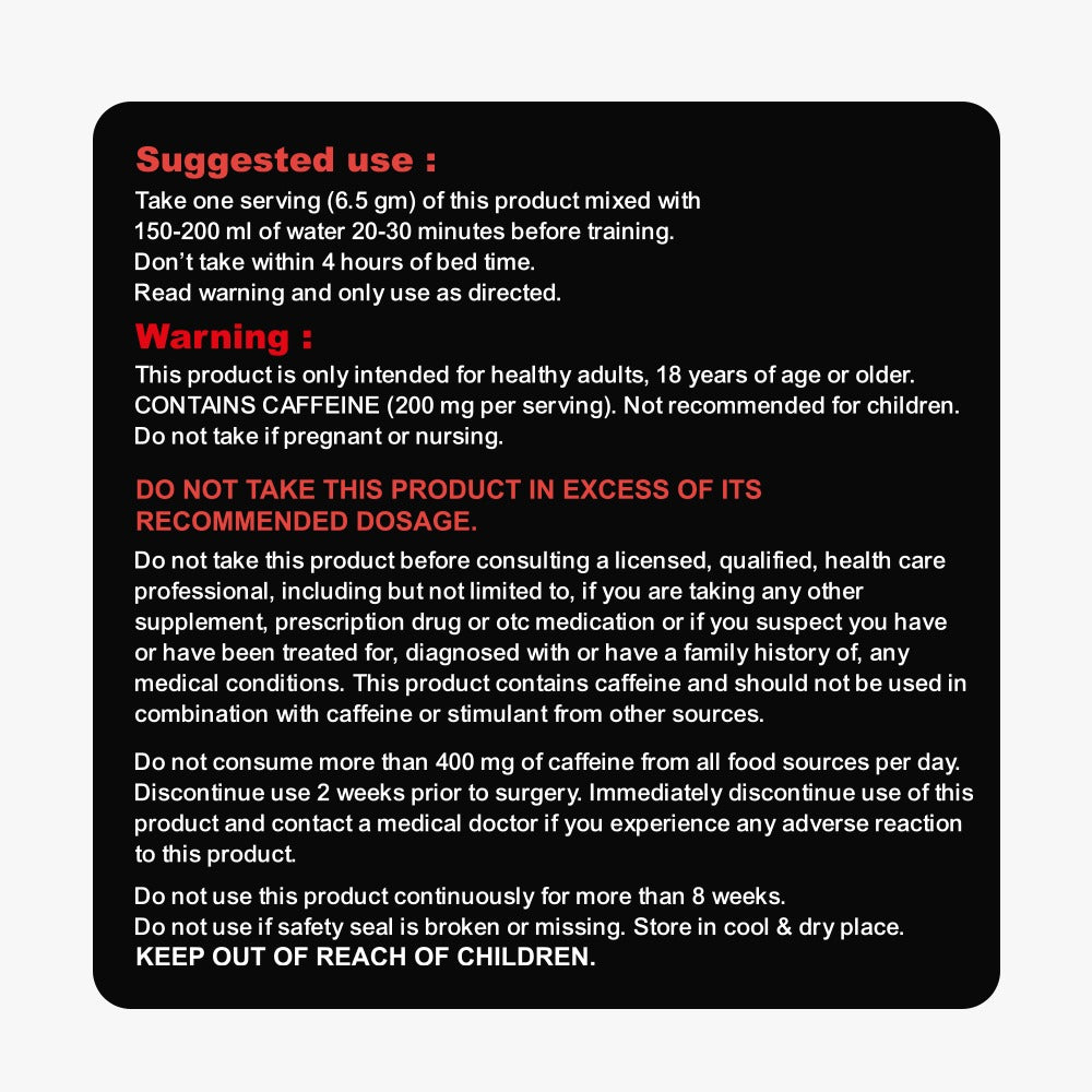 Verit Nutrition Pre-Workout